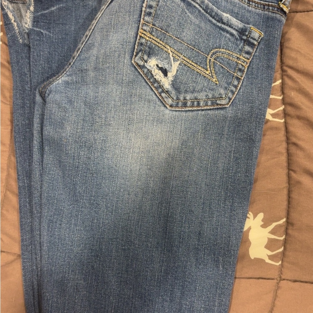 American Eagle Outfitters Distressed Blue Boyfriend Jeans